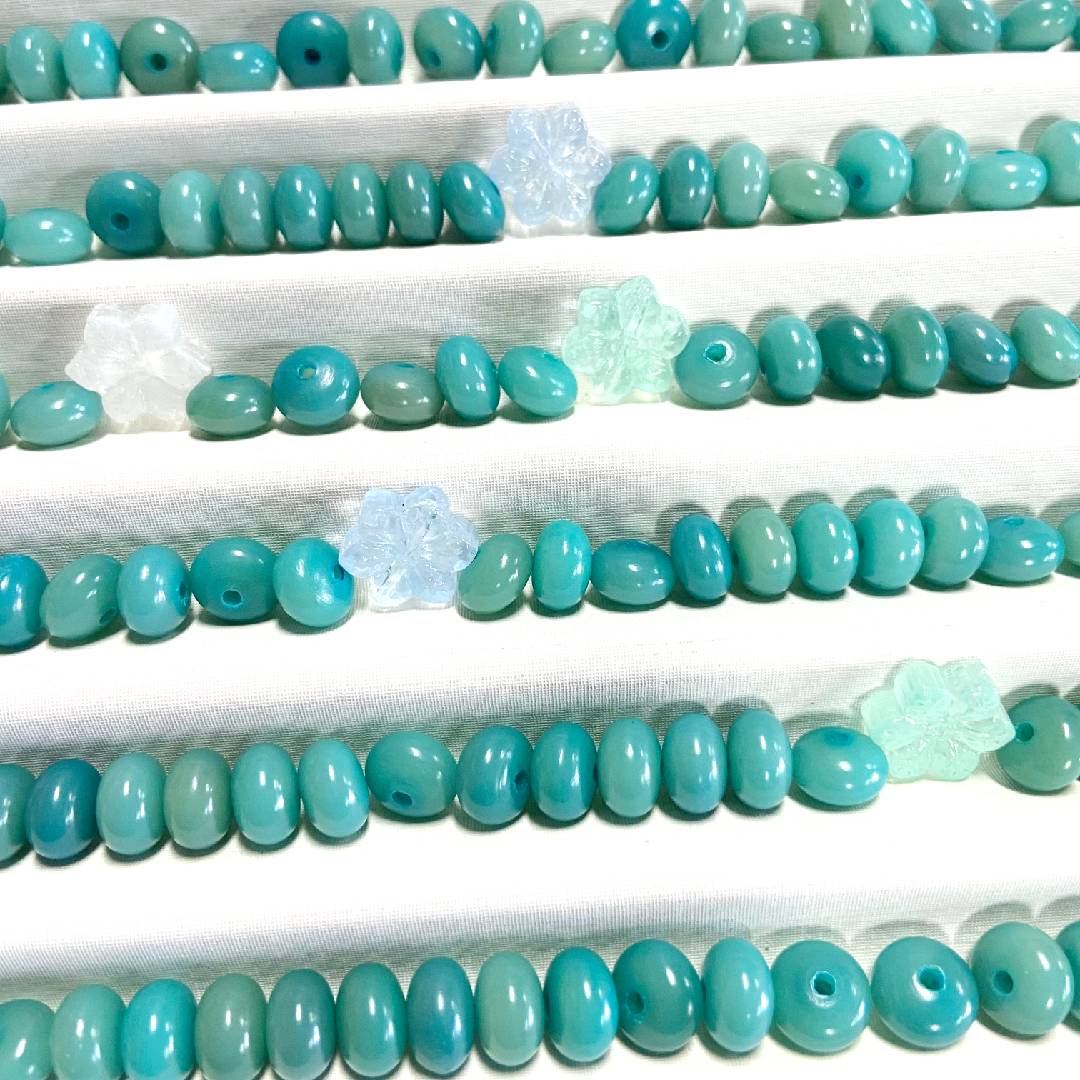 Bodhi Cobble Stone Teal 6*9mm