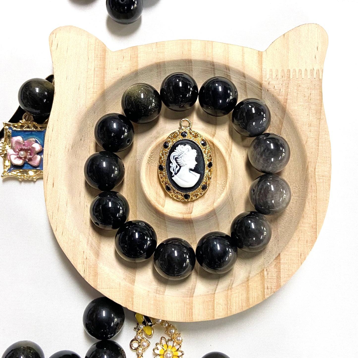 Crystal Large Black Obsidian 14mm