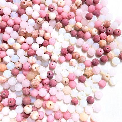 Crystal Matte Rose 6mm