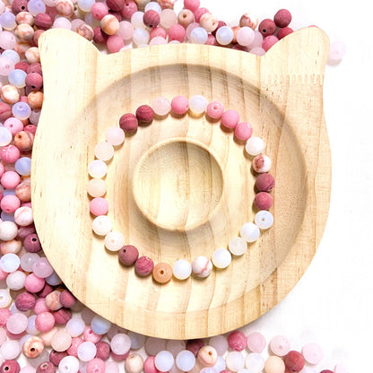 Crystal Matte Rose 6mm