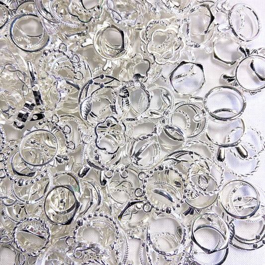 Spacer Bead Ring Silver