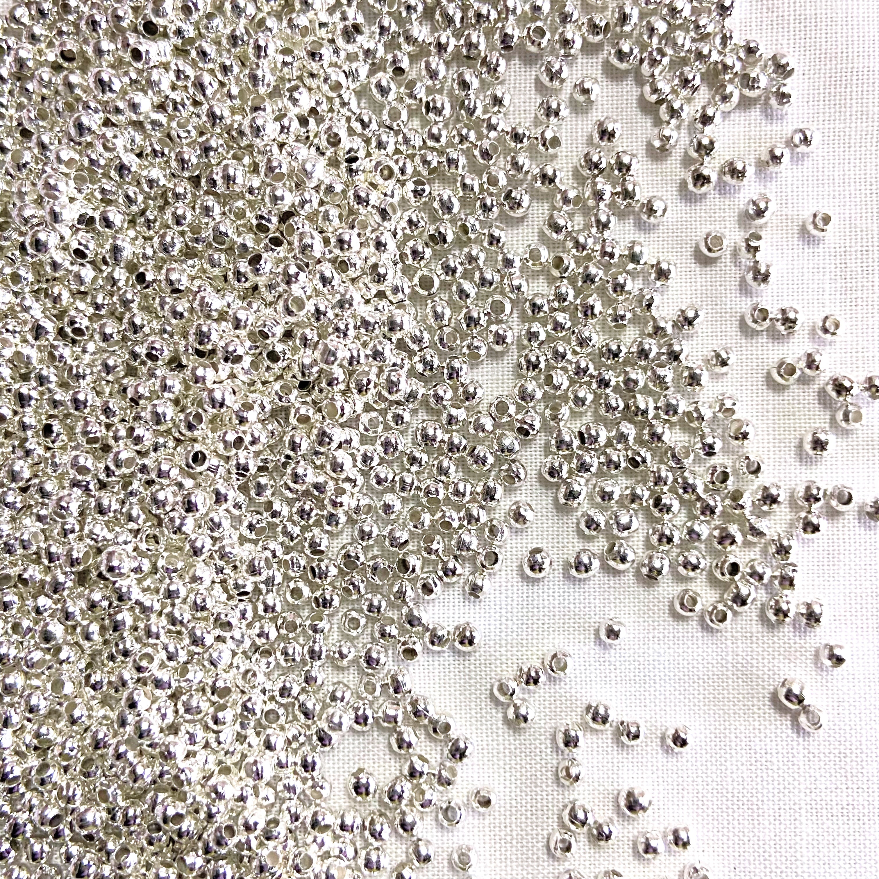 Spacer Beads Silver 2mm