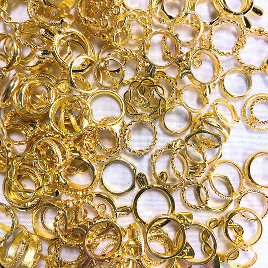 Spacer Bead Ring Gold