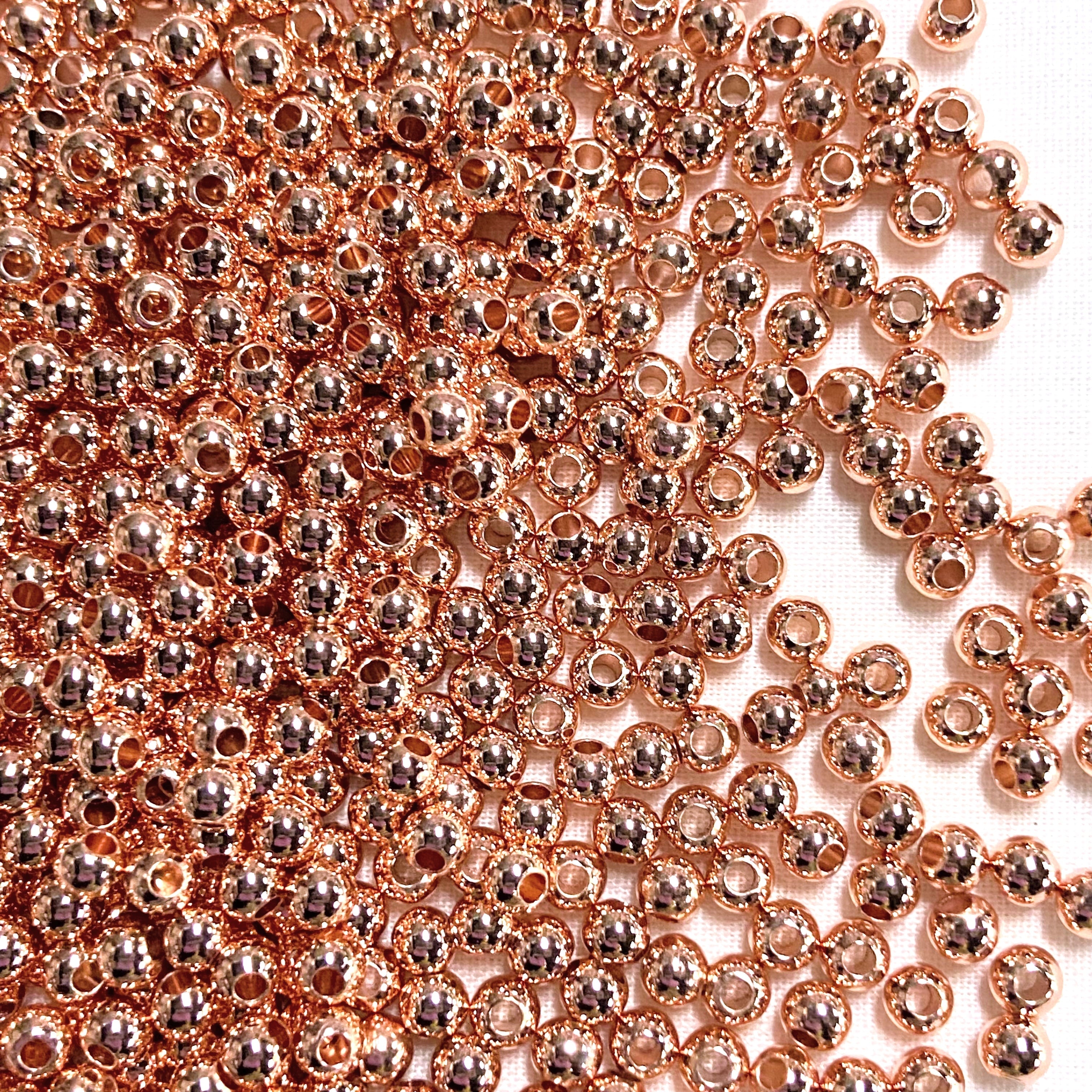 Spacer Beads Rose Gold 4mm