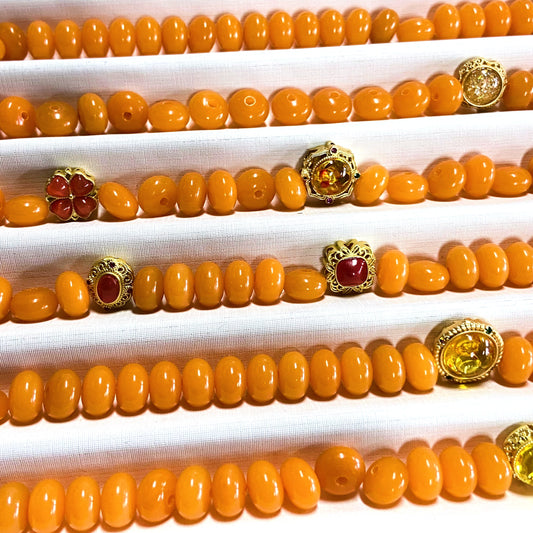 Bodhi Cobble Stone Orange 6*9mm