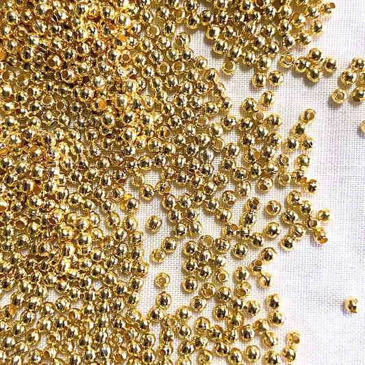 Spacer Beads Gold 2mm